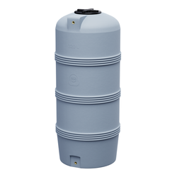 Cylindryczny pionowy pojemnik 320 l UHPLAST szary