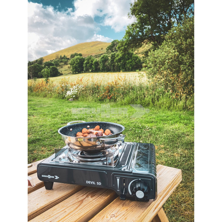 Brunner Devil SD NG cartridge gas stove - 1 burner 2.2 kW, flame failure device, piezo ignition, carry case