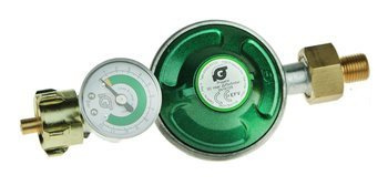 IGT Reduktor gazu 50mbar + manometr z zaworem bezpieczeństwa  1,5 kg/h 50 mb KLF (G.12, DIN)x 1/4 LH