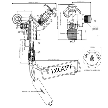 GasBank DUO 7,5 kg Light Composite Caravan Bottle with inlet and outlet, no level gauge