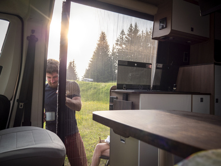 Lippert Moskitiera drzwi bocznych przesuwnych Vanscreen 1709 x 1204 mm - Fiat Ducato od 2015