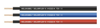 Przewód solarny SOLARFLEX-X H1Z2Z2-K 1 x 6 mm² czerwony - do instalacji fotowoltaicznych 1500 V DC, HELUKABEL 713569