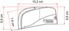 Markiza dachowa Fiamma F40van do VW T5 / T6 - - Materiał Royal Grey - Obudowa Depp Black - 2,1 m