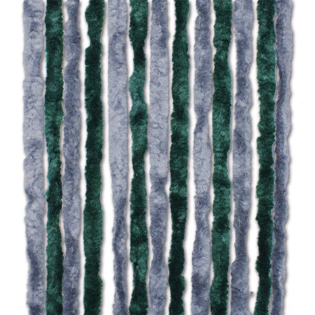 Grey/green chenille curtain 56 x 200 cm