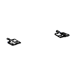 Casing Base Part End Caps, Set Left and Right for TO 8000, anthracite