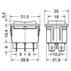Double-pole switch - 12 V
