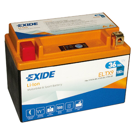 Akumulator litowo-jonowy EXIDE ELTX9 12V 36Wh do motocykli