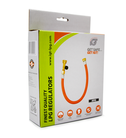 IGT high pressure EFV gas hose G12 x M20x1.5 , 450 mm