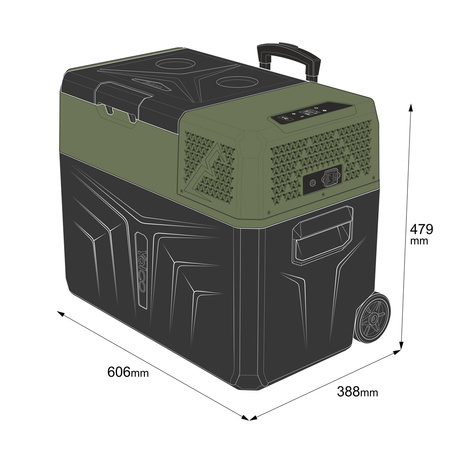 Lodówka przenośna kompresorowa Yolco 39L BCX40 Green