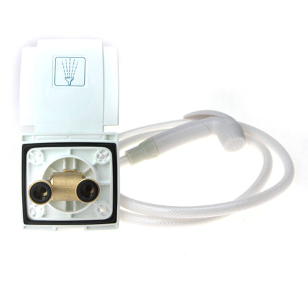 Prysznic zewnętrzny do karawaningu z szybkozłączem - biały