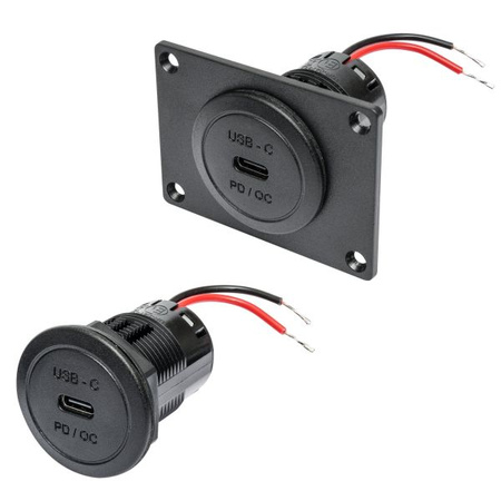 Pro Car gniazdo wpuszczane USB-C 60W do auta z płytą montażową