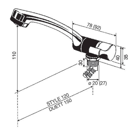 Multi-Mix mixer with micro-switch - Ø 27 mm