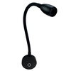 Lampa na gęsiej szyi czarna 42cm 2,2W 140lm ściemnialna IP20