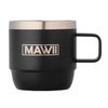 Stainless Steel Espresso Cup with Handle, 177 ml, black
