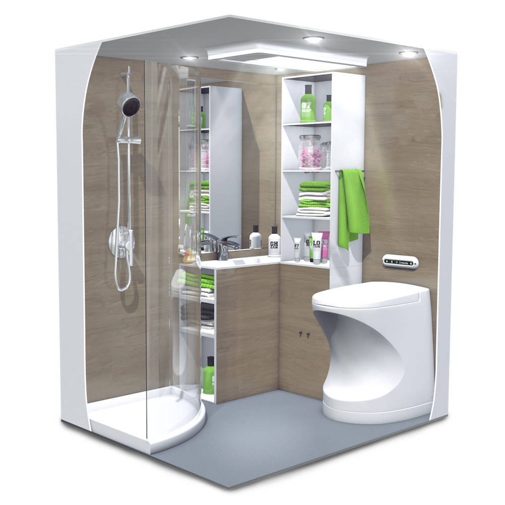 Bathroom with Cinderella Travel toilet