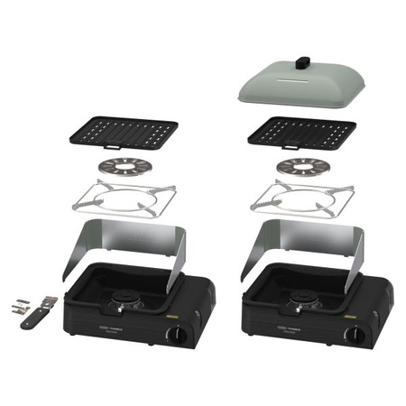 CADAC Van Cook FFD BBQ Plate - kompaktowa kuchenka gazowa na kartusz z płytą grillową, do kampera i vana, 1,6 kW