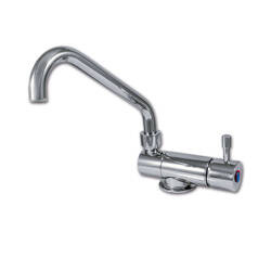 Style single-lever mixer with fold-down spout