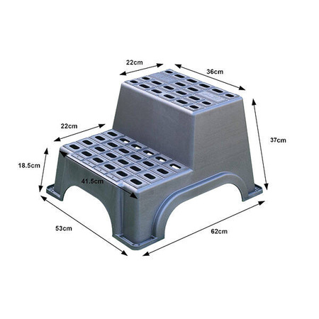 Plastic double step - h 265 mm