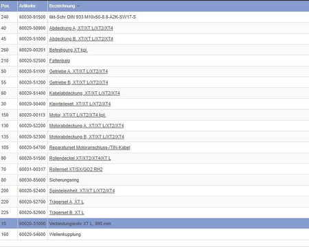 XT L to Mover XT L connecting pipe