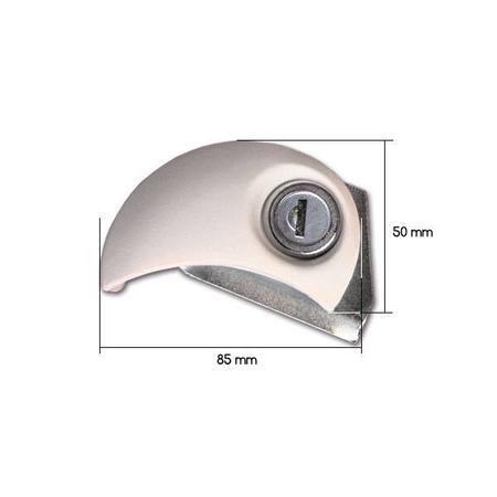 Flap Lock Moon left with cylinder and keys