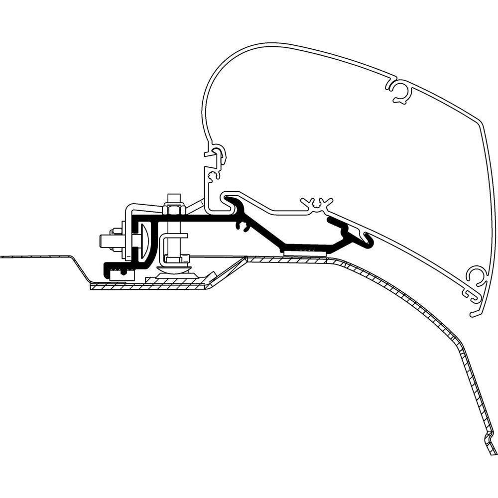 Adapter do montażu markiz 3,8 - 4 m marki Thule do kamperów Fiat Ducato H2