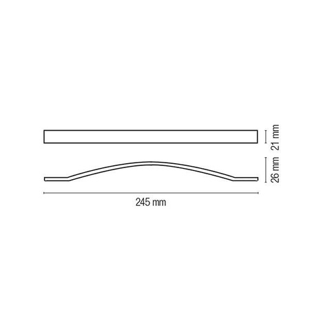 Chromowany uchwyt 245 mm