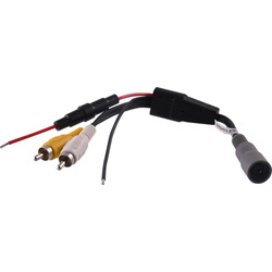 Monitor Adapter, 6-Pin Socket to 2 RCA Plugs
