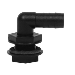 Angled Screw-In Hose Connector 1¼" Black, self-service