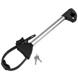 EUFAB uchwyt ramy rowerowej długi, zdejmowany, na klucz, srebrny