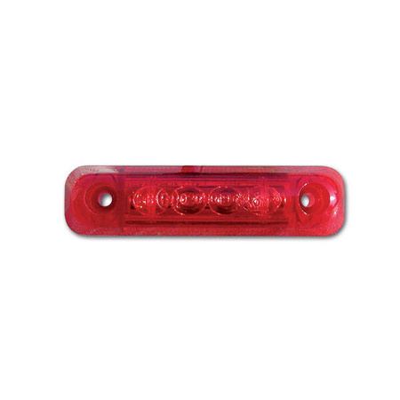 Tylne światło obrysowe LED czerwona soczewka 65x16x15mm Ø8,6mm