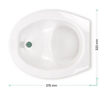 TROBOLO urine diverter white - insert for DIY composting toilet