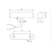 Jokon Lampa obrysowa LED S 24-2 czerwona 12 V 65 x 16 x 16 mm - tył kampera i przyczepy
