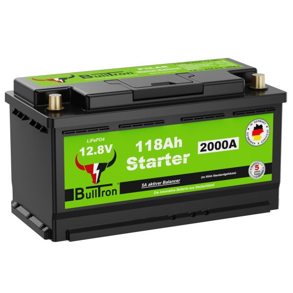 Akumulator LiFePO4 BullTron 118Ah Starterowy – Lekki, 2000A, -20°C