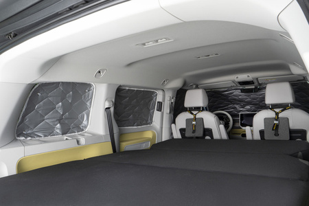 Thermal insulation for all windows of VW Multivan T7 from 2021 - set of Carbest Isoflex 7-layer thermal mats, 8 pieces