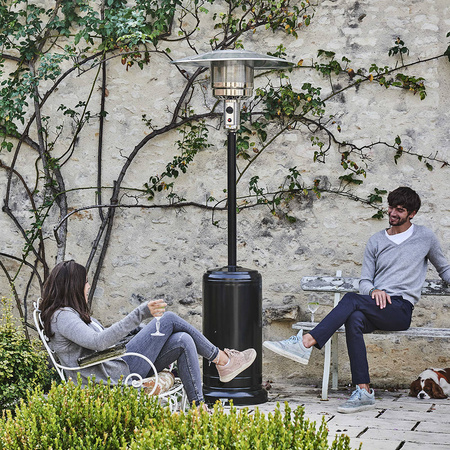 Carbon Garden Słońce - Gazowy parasol grzewczy 5-13kW 15m2 Czarny