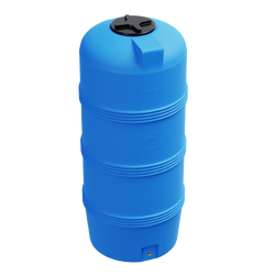 Cylindryczny pionowy pojemnik 320 l UHPLAST niebieski