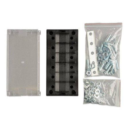 Six-way fuse holder for Mega-fuse with busbar (250A)