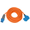 Extension Cable Camping CEE-CEE/Schuko, 25 m orange