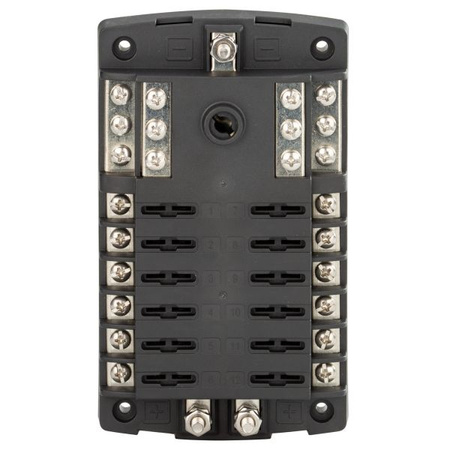 Skrzynka bezpieczników 12 sztuk ST ATO® z listwą uziemiającą