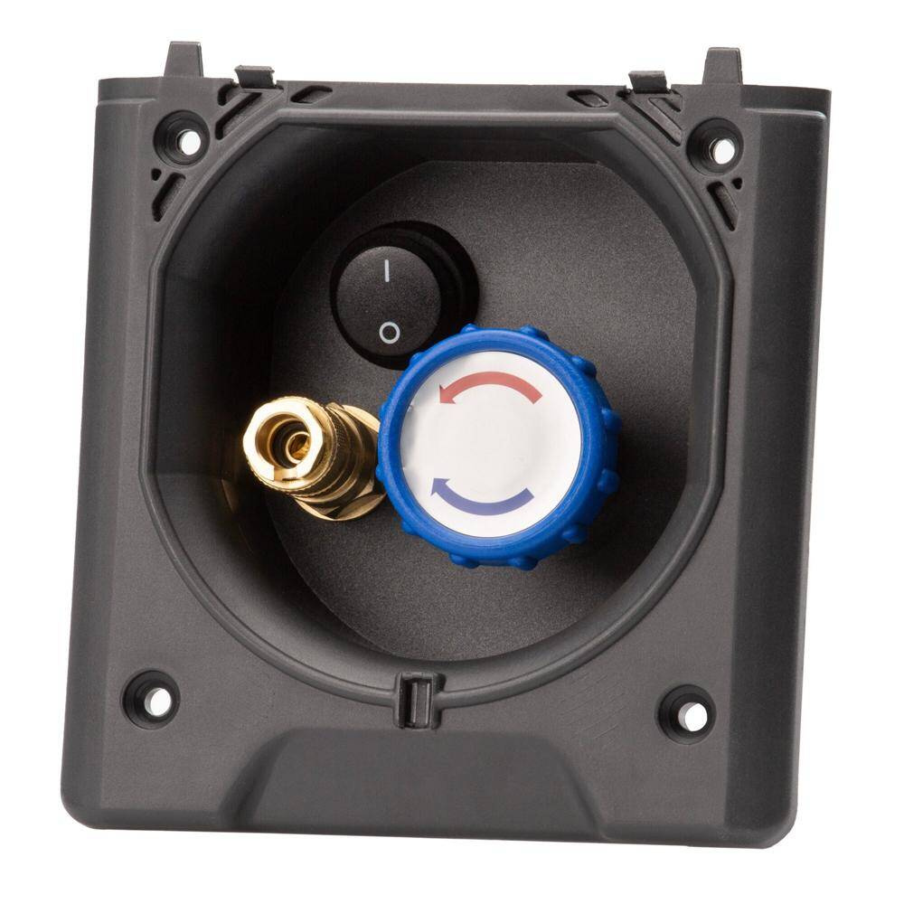 ABL Gniazdo wody z włącznikiem i mieszaczem, czarne mat 130 x 130 mm - prysznic zewnętrzny kampera