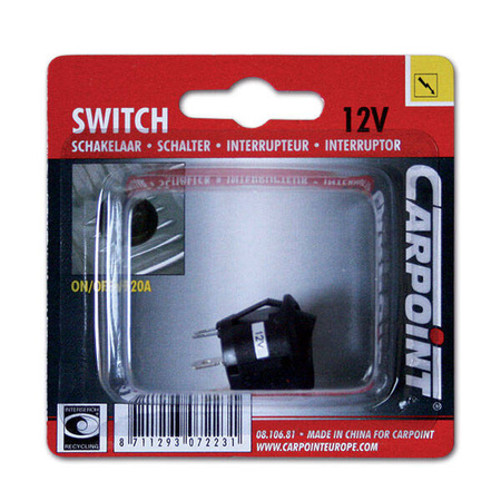 Okrągły wyłacznik światła 12V z sygnalizacją stanu LED