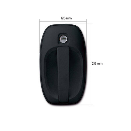 Handle 1122 black exterior with keys