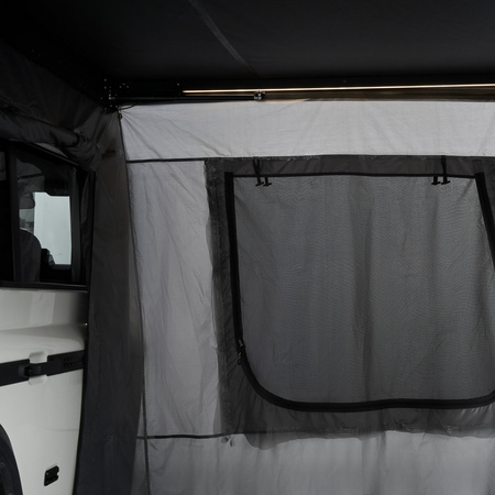 Horntools Ściany boczne Horizon Straight Poliester Szary 200 cm