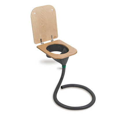 Composting toilet insert (grey) & toilet seat TROBOLO
