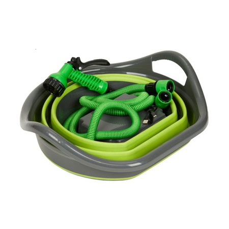 Collapsible Bucket with Shower Head, Portable Shower Battery Plus