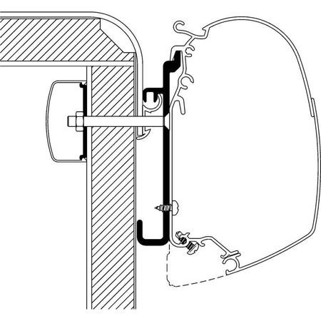 Adapter do montażu markiz Thule do pojazdów Rapido, 5 m