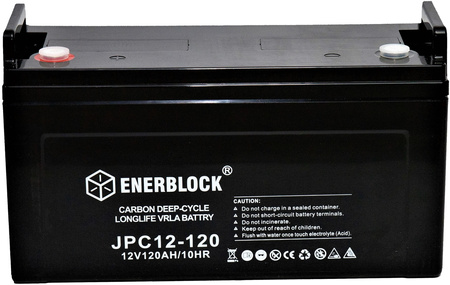 Akumulator ołowiowo-węglowy ENERBLOCK CARBON EXTREME 12V, 120AH Seria JPC