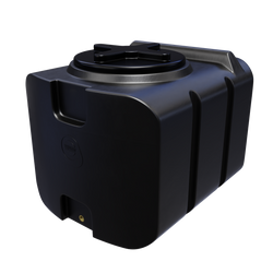 Prostokątny pojemnik 200 l UHPLAST czarny