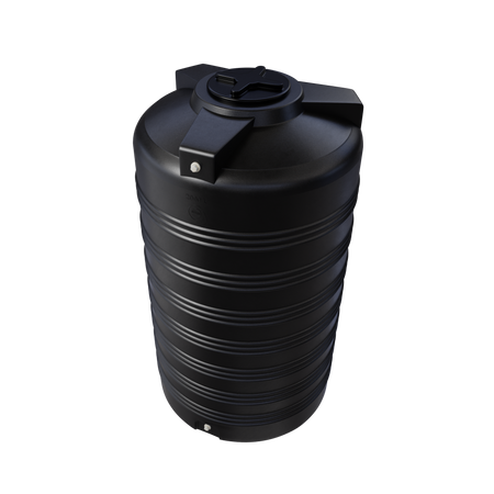 Cylindryczny pionowy pojemnik 2000 l UHPLAST czarny