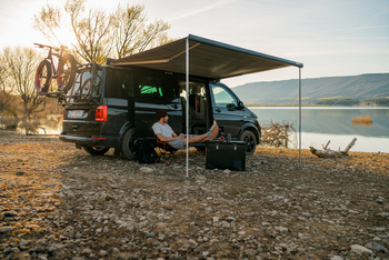Fiamma Awning F45s 260 VW T5/T6 Multivan Transporter Deep Black Royal Grey